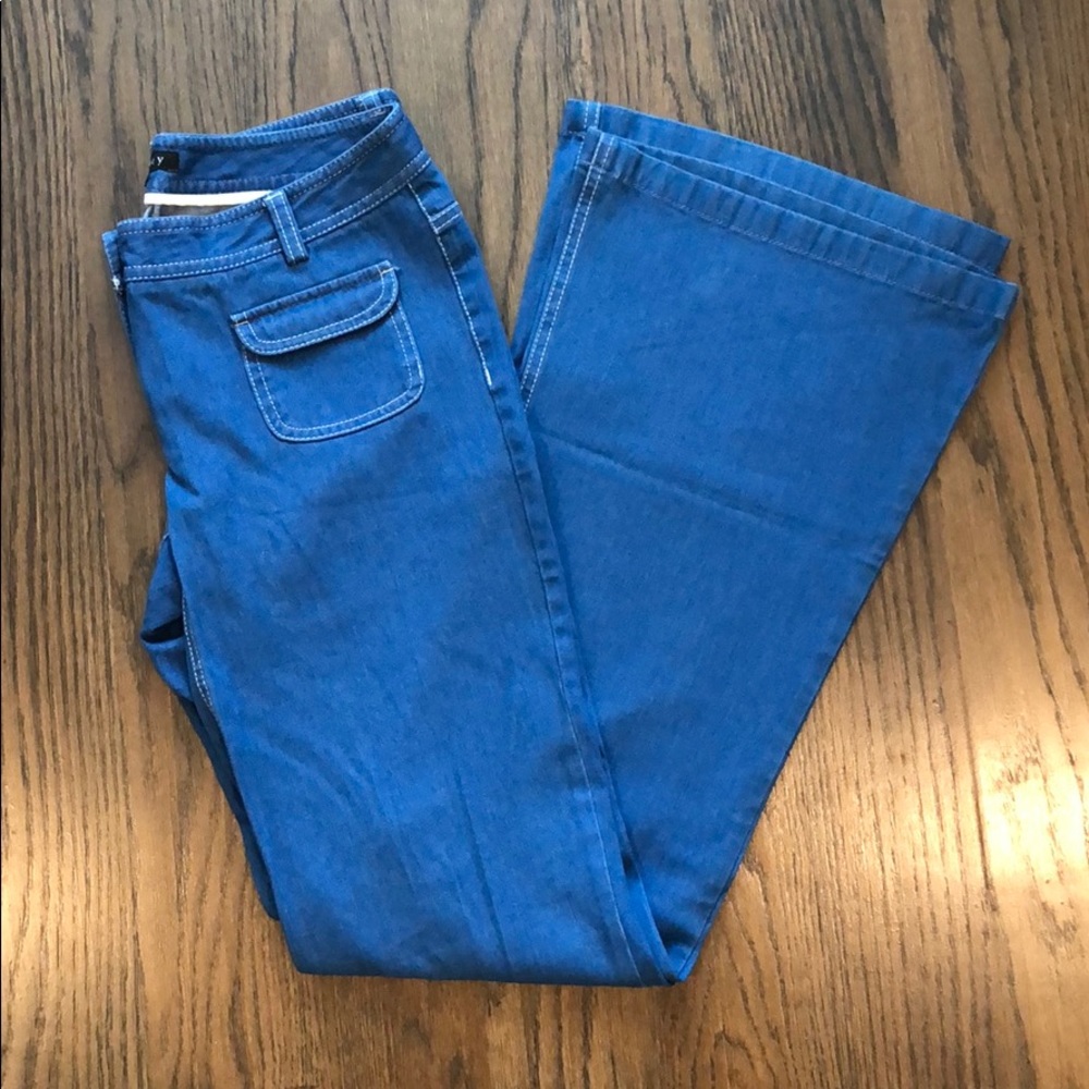 Theory Wide Leg Flare Trouser Jeans